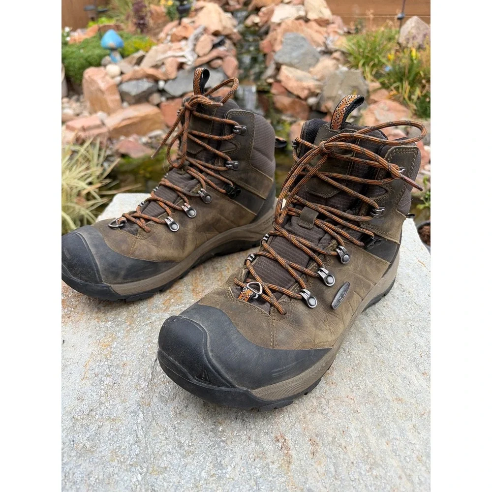 KEEN Revel IV Mid Polar Mens Waterproof Winter Hiking Boots Brown 10.5 1027721